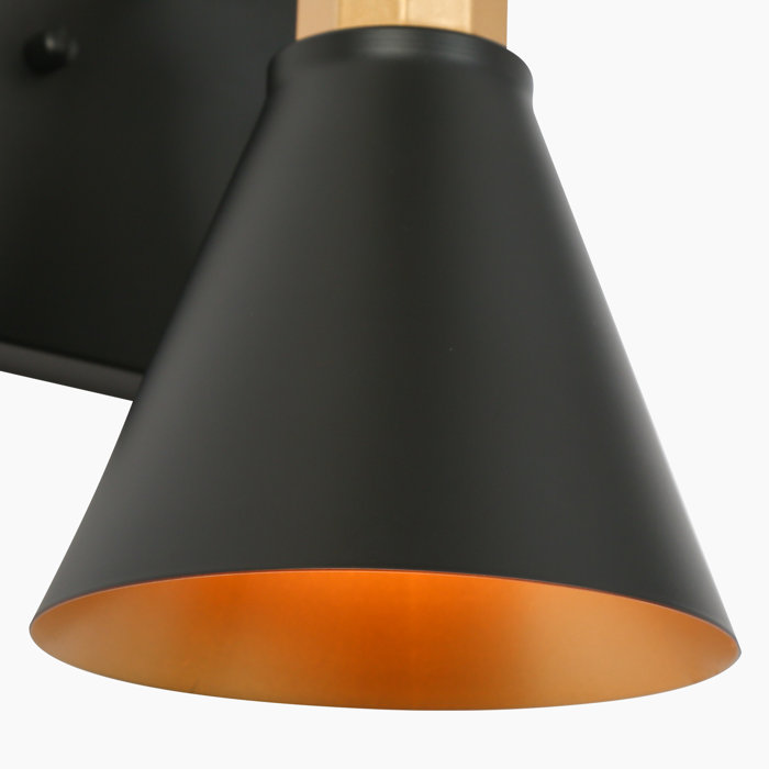 Corrigan Studio® BrooklynBB 4Light Dimmable Gold/Black Vanity Light